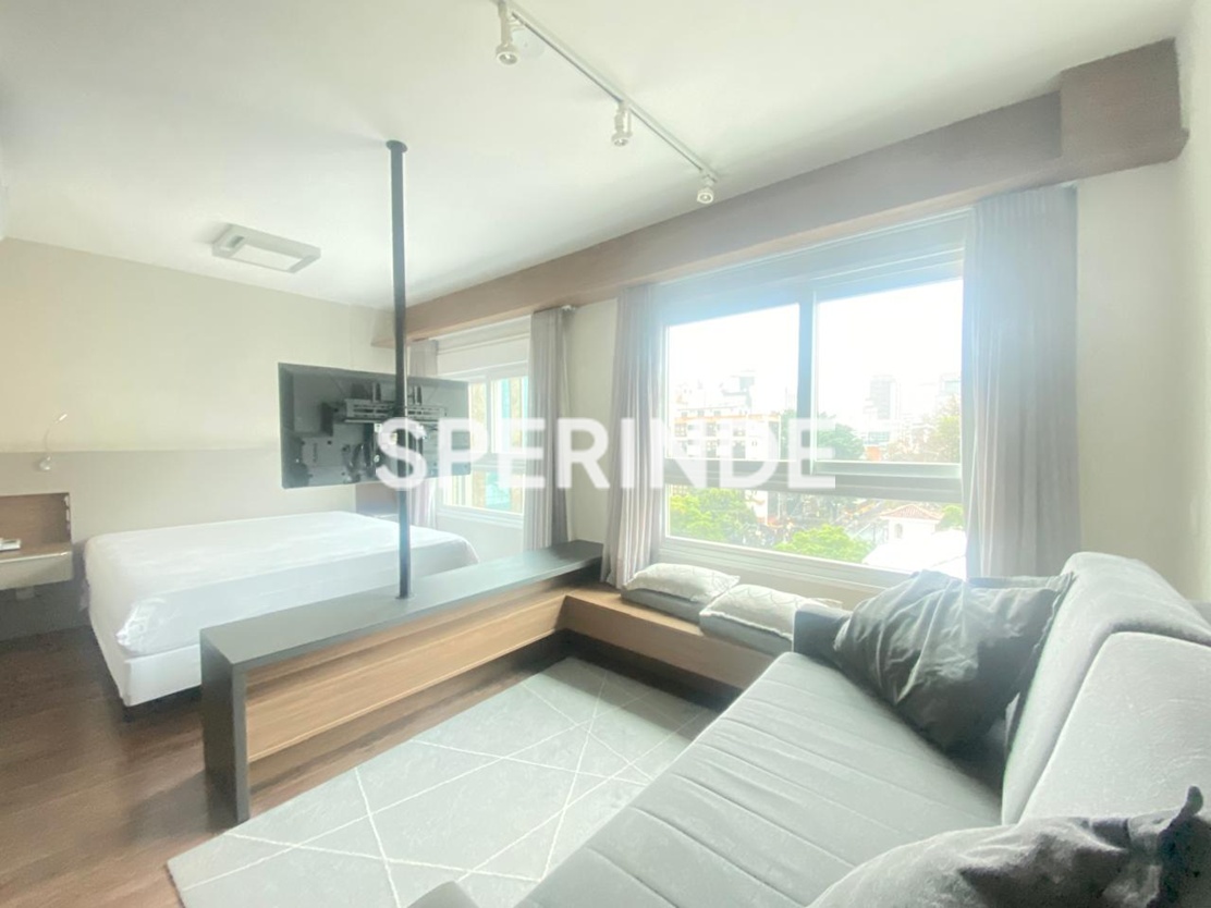 Apartamento para alugar com 37m², 1 quarto, 1 vaga no bairro Moinhos de Vento em Porto Alegre